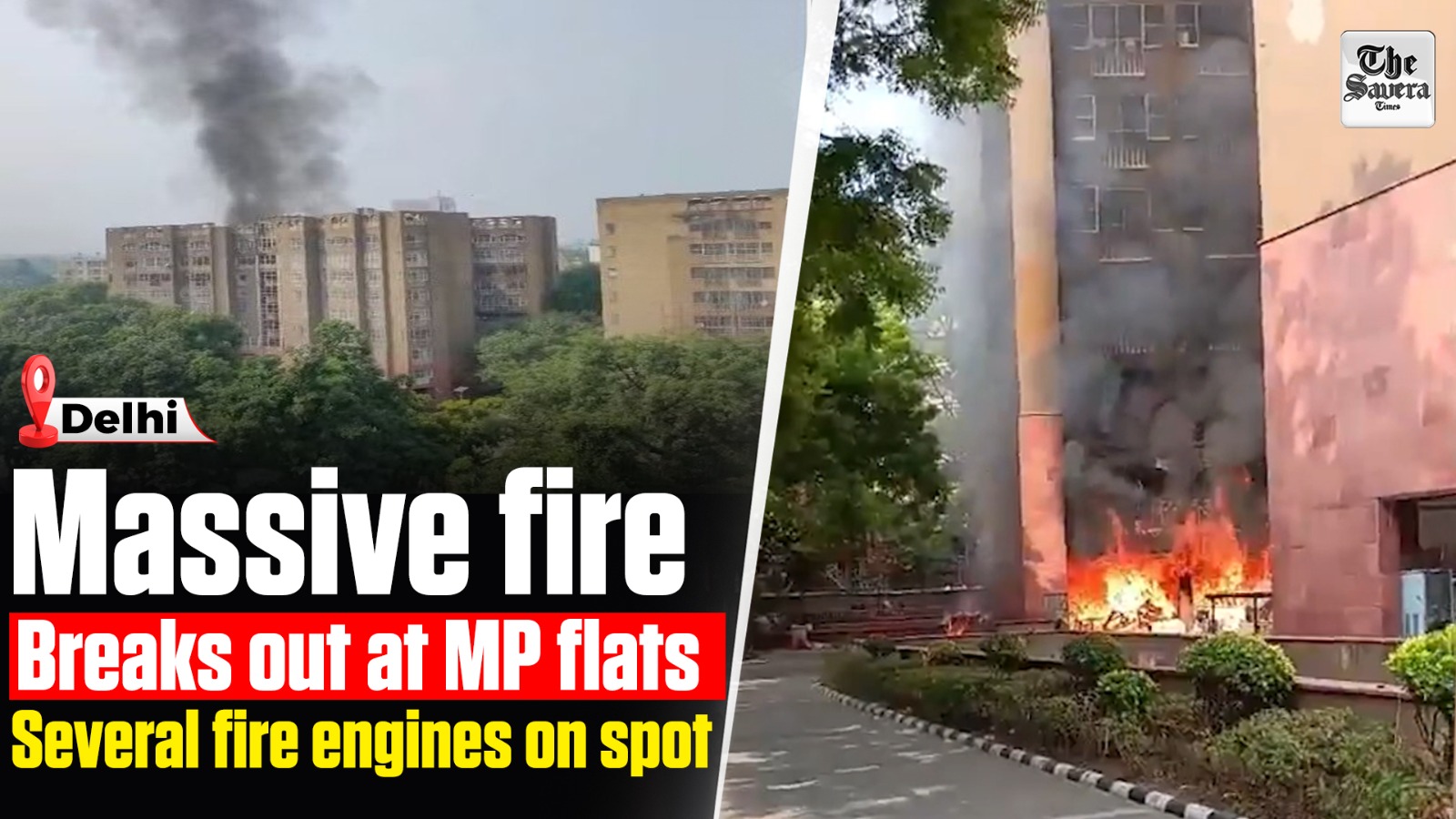 Massive Fire Breaks Out at Brahmaputra Apartments in Delhi; No Casualties Reported