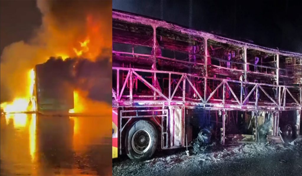 bus fire andhra pradesh