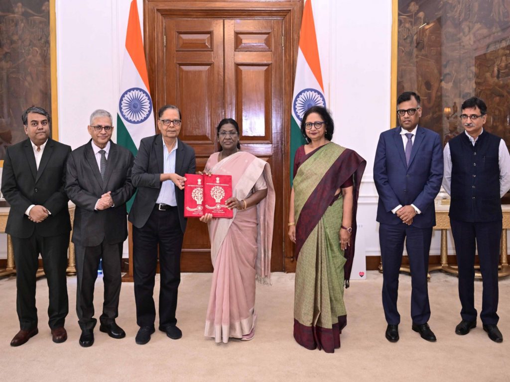 16th Finance Commission submits its report to President Murmu