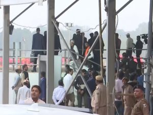 Caretaker CM Nitish, NDA leaders review preparations at Gandhi Maidan for oath ceremony on Nov 20