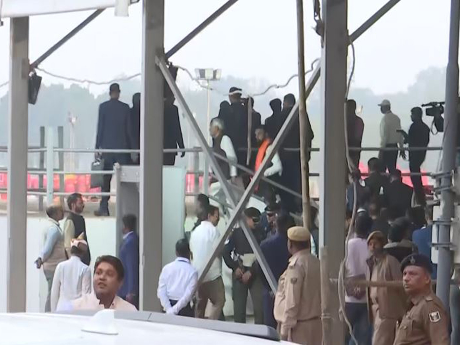Caretaker CM Nitish, NDA leaders review preparations at Gandhi Maidan for oath ceremony on Nov 20