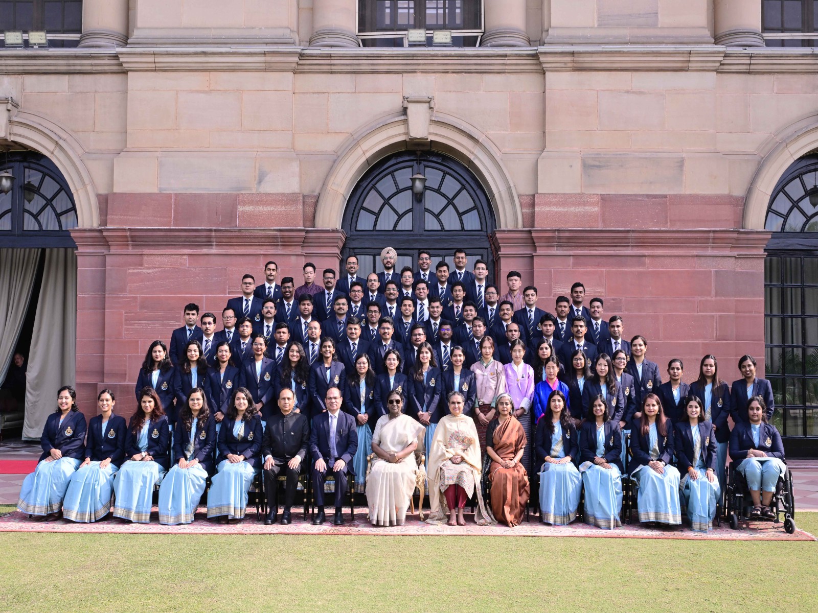 Officer Trainees of Indian Revenue Service, Customs and Indirect Taxes, call on President Murmu