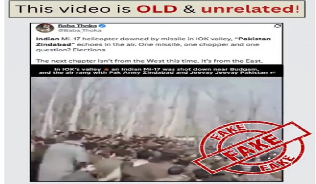 Viral Video Claiming Indian Mi-17 Shot Down in Budgam Is Fake