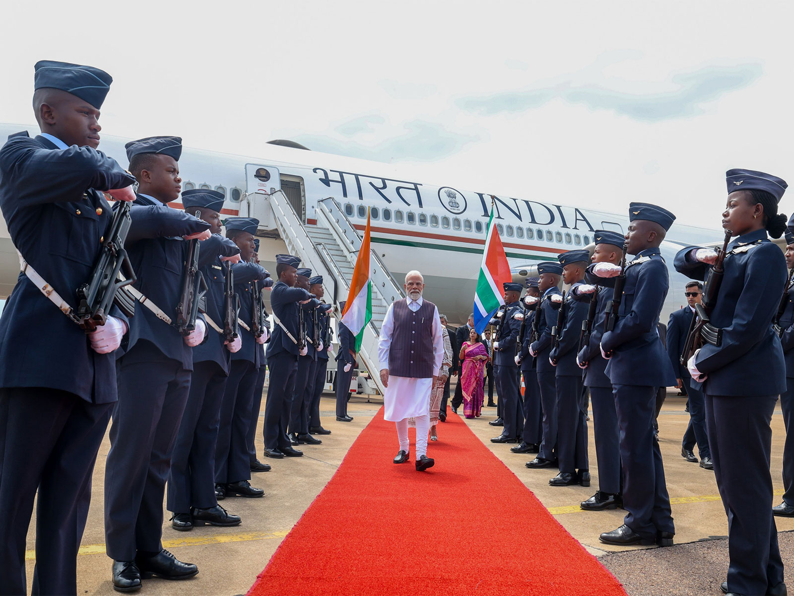 “Look forward to productive discussions,” PM Modi on arrival at Johannesburg for G20
