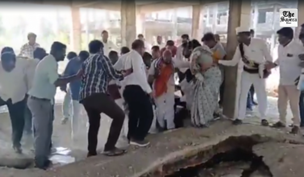 Telangana Basement Collapse: MLA Narrowly escaped during Inspection