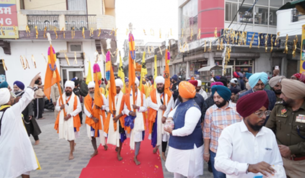 Grand Welcome for Nagar Kirtan at Anandpur Sahib Ahead of Guru Tegh Bahadur’s 350th Martyrdom Anniversary