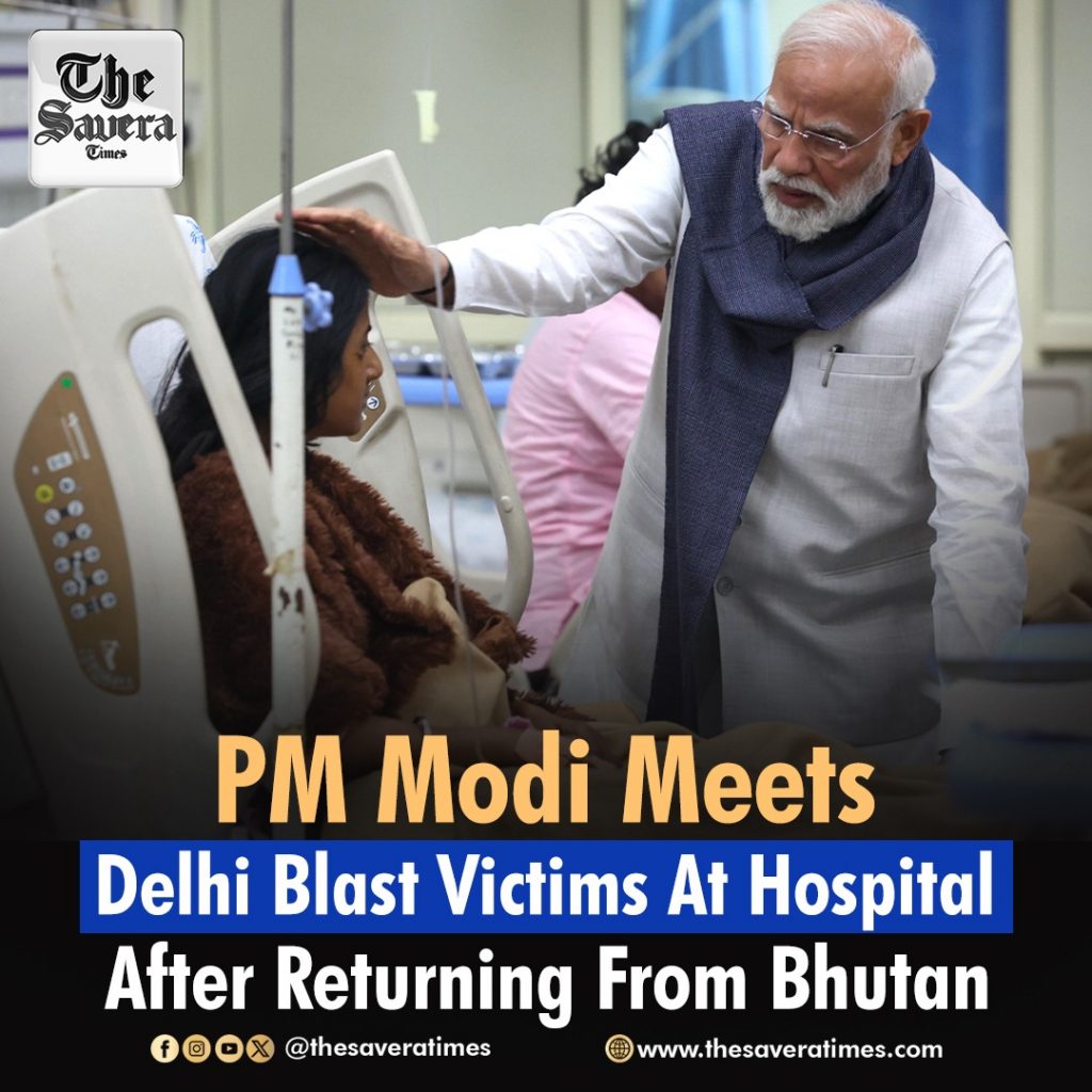 PM Modi meets survivors of Delhi blast at LNJP Hospital