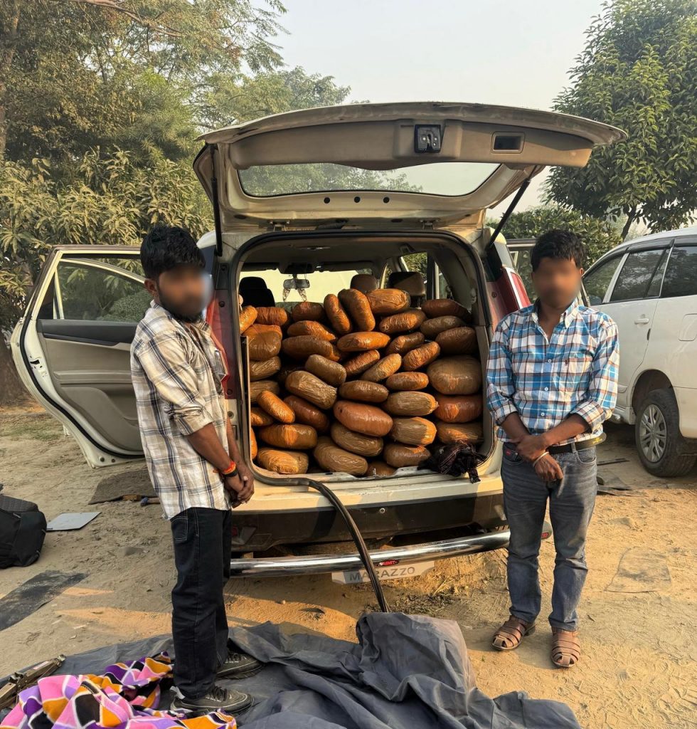 DRI seizes 103 kg cannabis hidden in car’s secret cavities, Two arrested