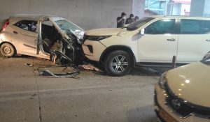 Bilaspur: Two cars collide near Tunnel 1 of Kiratpur-Manali four-lane; driver killed, six injured