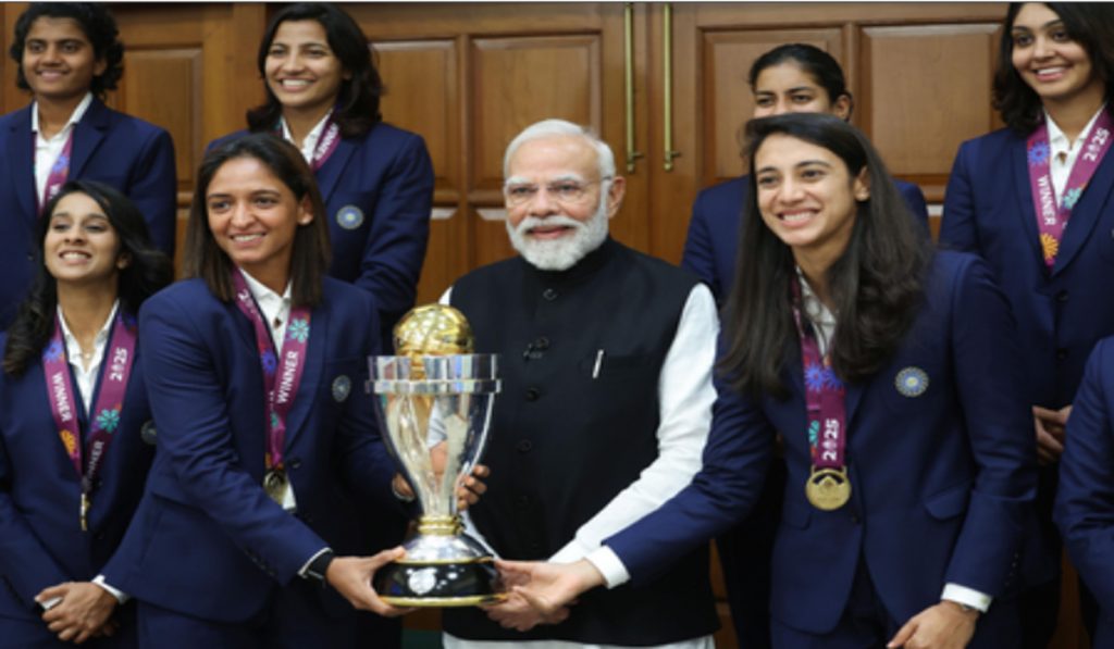 PM Modi Hosts India’s Women’s World Cup-Winning Team