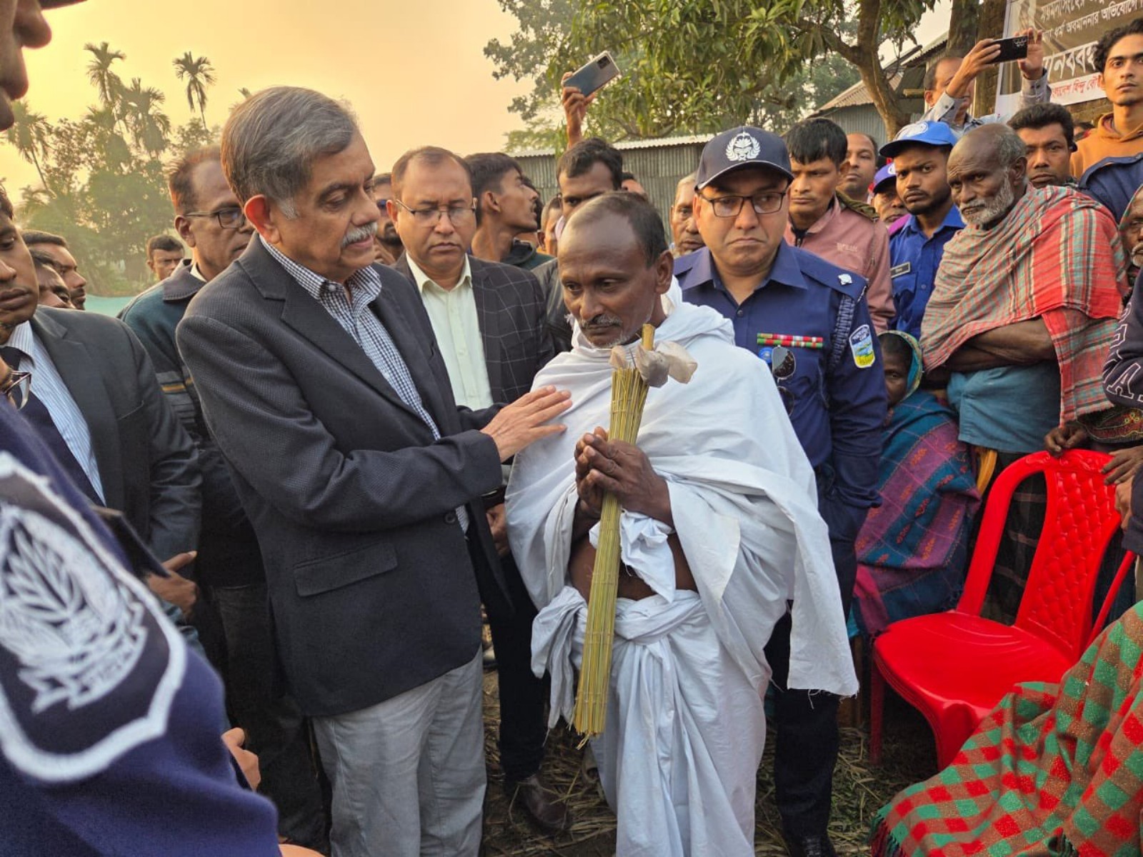 Bangladesh Education Adviser meets family of Dipu Das to express support, says his killing was heinous criminal act
