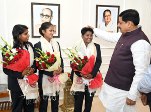 CM Mohan Yadav meets members of T20 World Cup-winning Indian Women’s blind cricket team