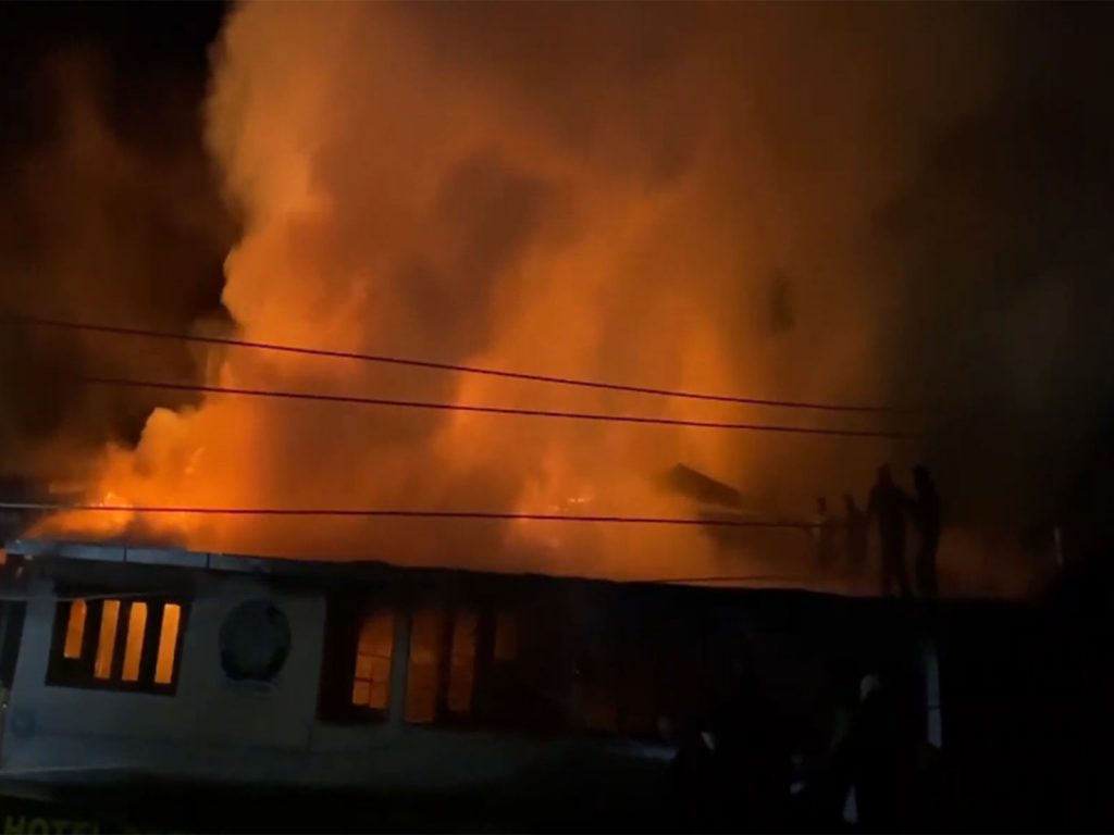 Massive fire breaks out