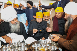 Nitish Kumar pays obeisance at Patna Sahib Gurdwara; reviews key development projects