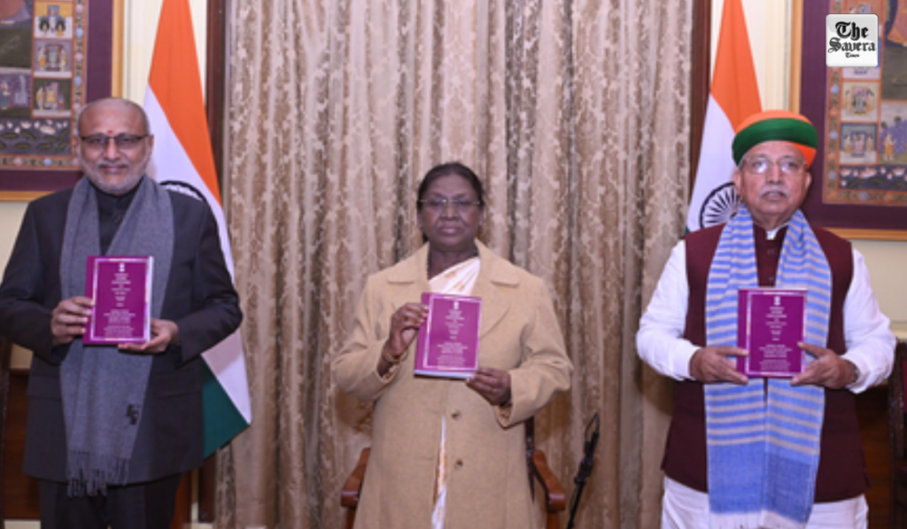 President Droupadi Murmu Releases Constitution of India in Santhali Language