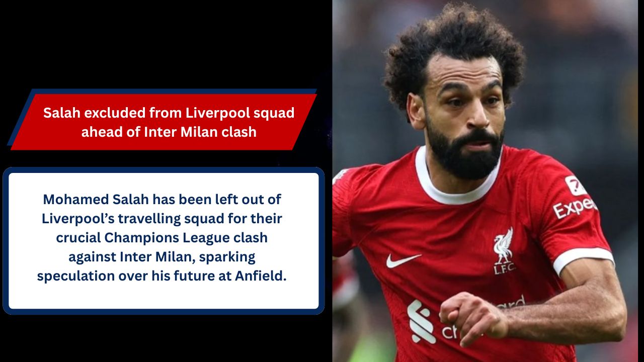 Salah excluded from Liverpool squad ahead of Inter Milan clash