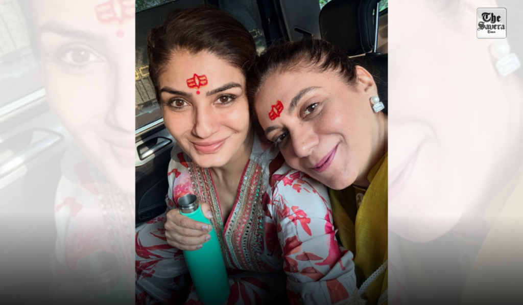Raveena Tandon Visits Babulnath Temple, Share Glimpses