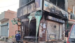 Ambala: Fire breaks out in a two-storey grocery store, goods worth lakhs gutted