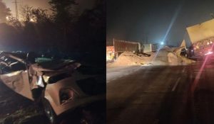Major accident in Jhajjar, 5 laborers die after truck overturns on car
