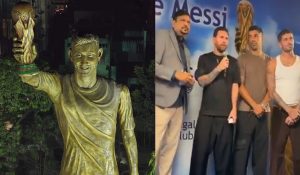 Lionel Messi virtually inaugurates his 70-foot statue at Lake Town in Kolkata