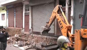 Rajasthan: Illegal encroachments razed in Jaipur’s Chomu after a stone-pelting incident
