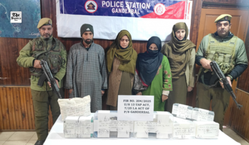 Two terror associates arrested in J&K's Ganderbal, arms, ammunition and cash recovered