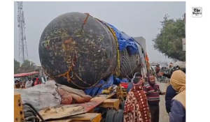 World’s largest Shivling reaches Bihar’s Gopal Ganj; officials face challenges in further transportation Patna