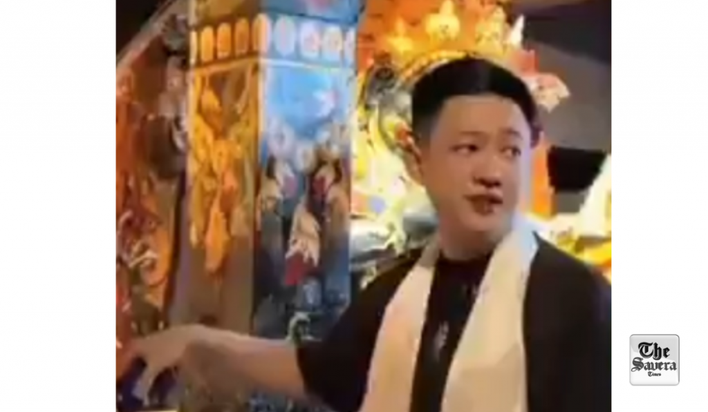 Anger over Chinese tourist defiling shrine inside Buddhist monastery