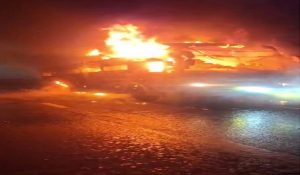 Moving Bus Catches Fire on Yamuna Expressway in Mathura, Passengers Escape Narrowly