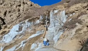 River Water Freezes in Uttarakhand as Cold Wave Hits Plains and Mountains