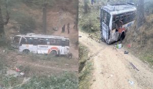 Himachal: Private bus meets with an accident in Charkhadi; one dead, four injured