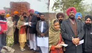 AAP MLA Kuldeep Dhaliwal gives Rs 1 Lakh aid to flood affected family