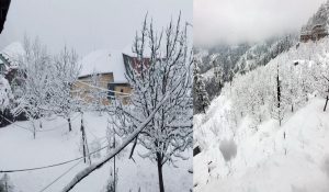 After three months Shimla and other tourist destinations witness first snowfall of season