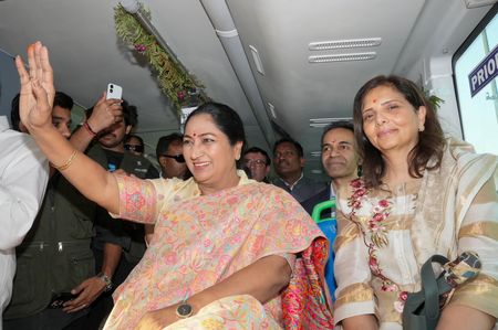 Delhi CM launches 63-seater double-decker tourist bus; fare Rs 500