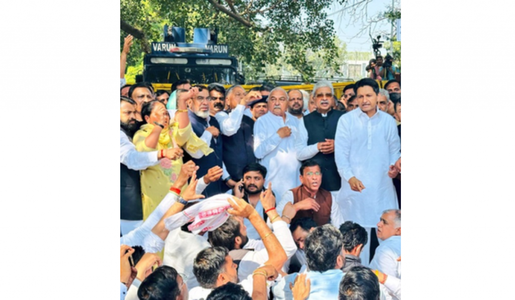 Haryana Congress Protests Alleged Renaming, Weakening of MGNREGA