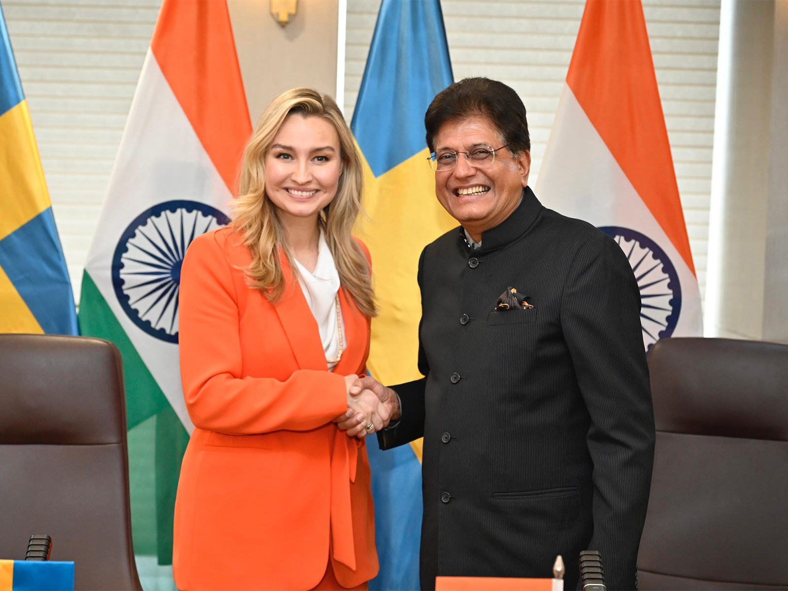 Piyush Goyal meets Sweden Deputy PM; highlights India as “premier global investment destination”