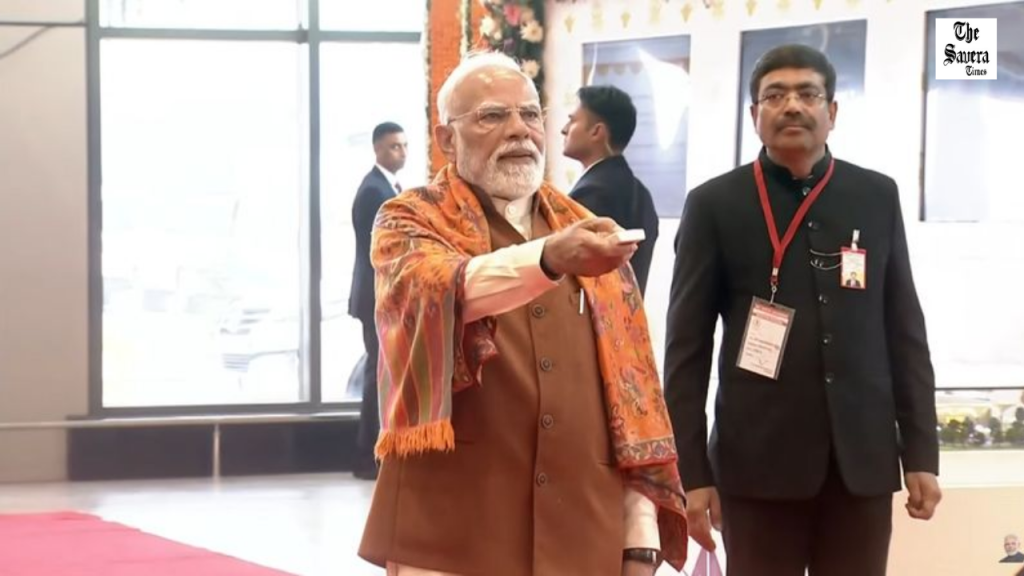 PM Modi Arrives at Dera Ballan After Inaugurating Halwara Airport Terminal