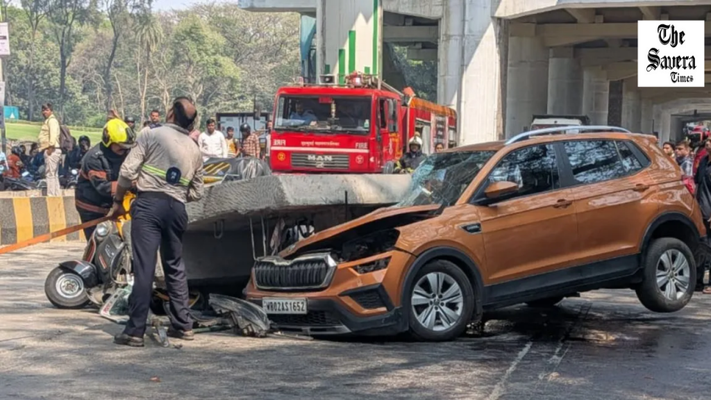 Mulund Metro Pillar Collapse Injures Several on LBS Road