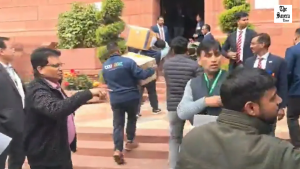 Physical Copies of Union Budget 2026 Brought to Parliament