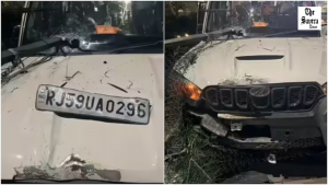 Jaipur Road Horror: Iron Angle Pierces Driver’s Chest in Deadly Crash