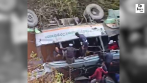 3 killed, several injured as HRTC bus falls into a gorge in Uttarakhand