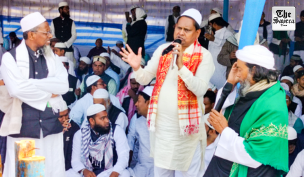 Humayun Kabir lays bricks for proposed mosque in Murshidabad