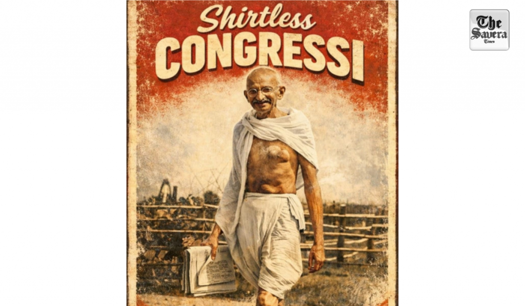 Youth Cong shares 'Shirtless Congressi' post featuring Mahatma Gandhi, seeks to justify AI Summit protest