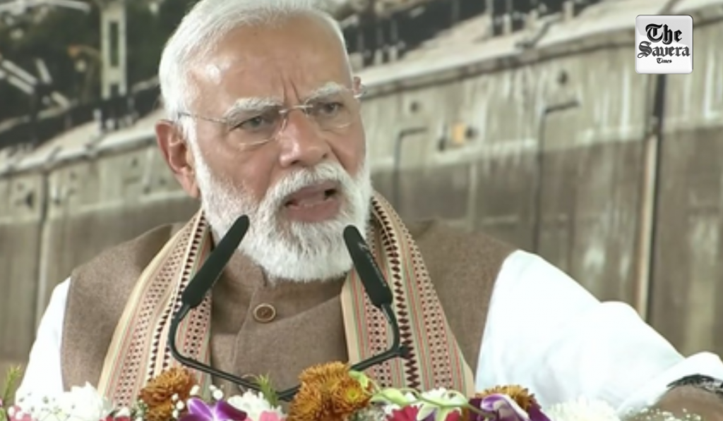 PM Modi bashes Cong over shirtless protest, thanks INDIA bloc allies for criticising the act