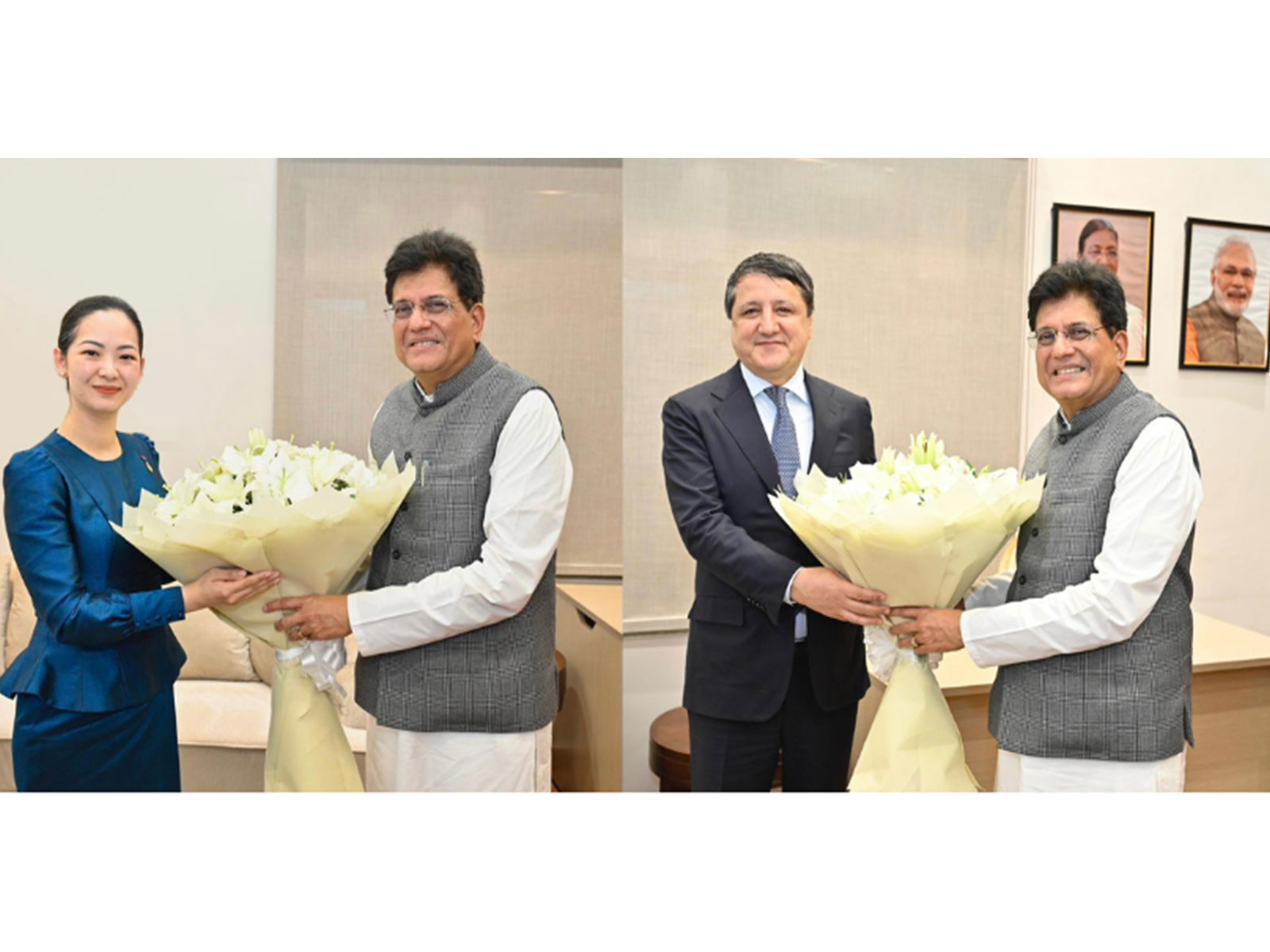 Union Minister Piyush Goyal meets ministers from Tajikistan and Cambodia to expand bilateral trade and investment ties