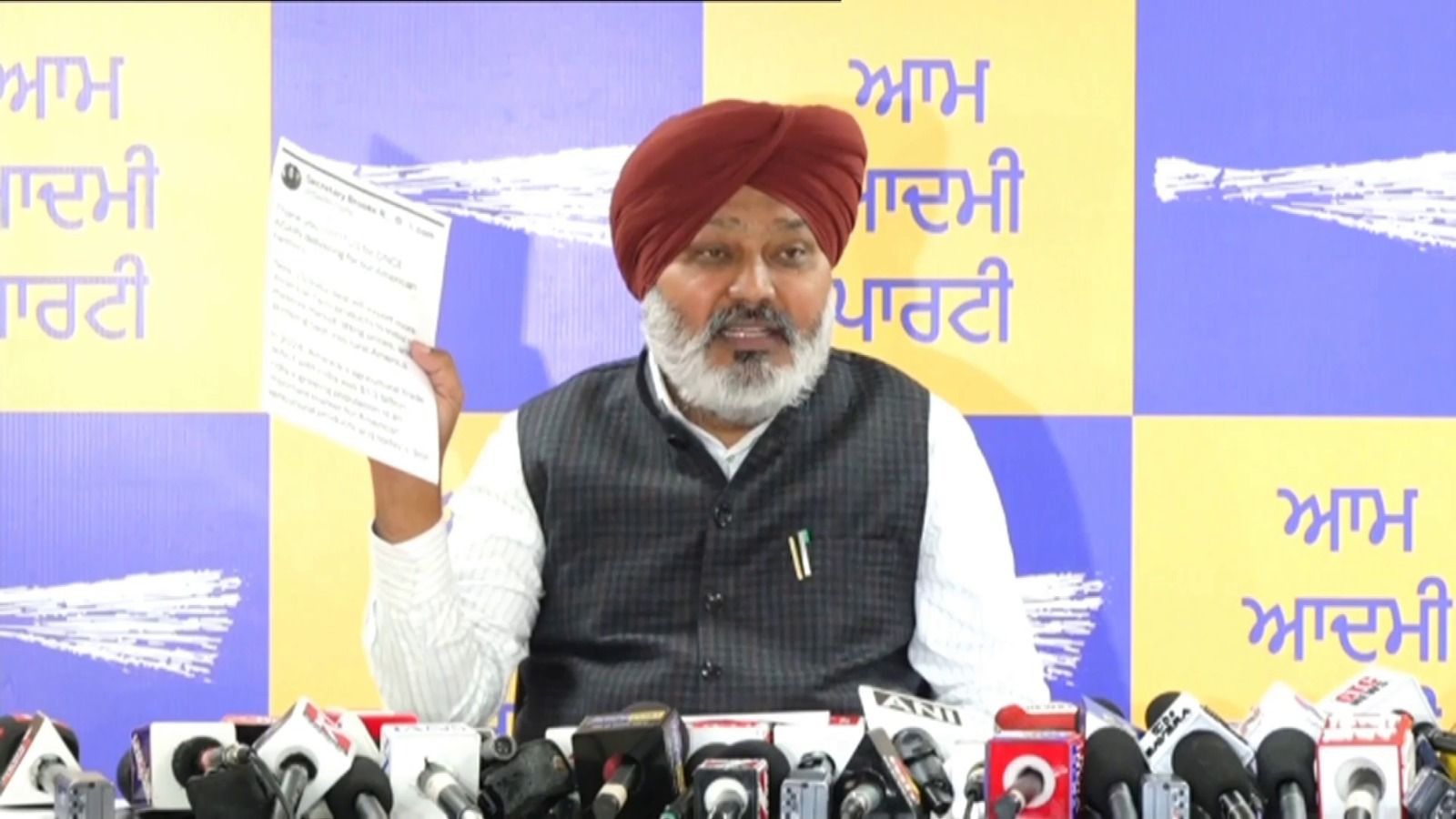 BJP’s US-India deal is conspiracy to destroy Punjab’s farmers & sell India’s agriculture to America: Harpal Singh Cheema