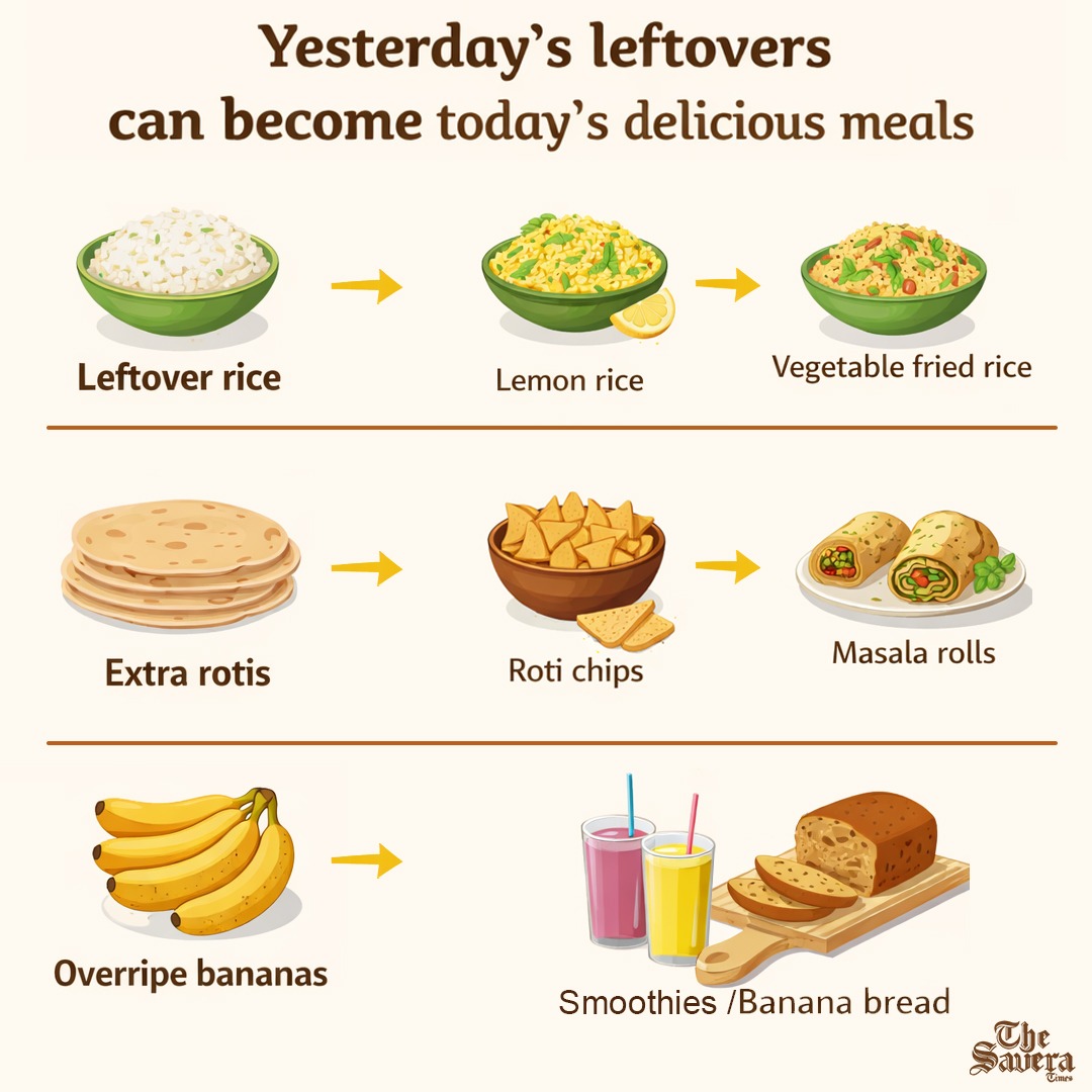 Yesterday’s leftovers can become today’s delicious meals.
