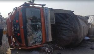 Major road accident in Ambala: Truck overturned on a moving bike, two youths killed