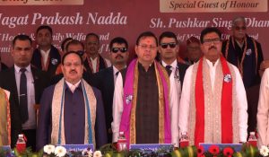 Uttarakhand CM, JP Nadda attend 8th convocation of Swami Rama Himalayan University in Dehradun
