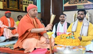 Yogi Adityanath Performs Rudrabhishek at Gorakhnath Temple on Mahashivratri